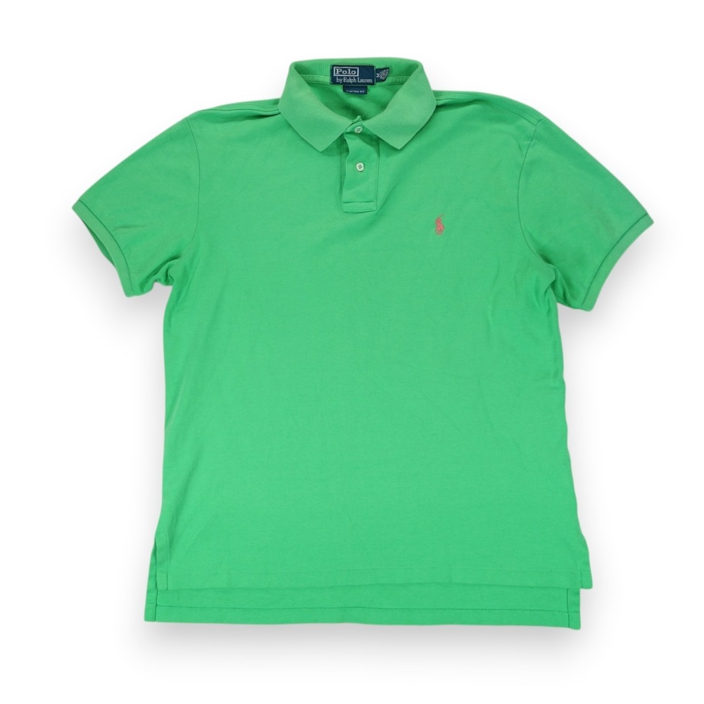 Vintage 90s Polo by Ralph Lauren Men's Polo Shirt Size Medium Green Short Sleeve